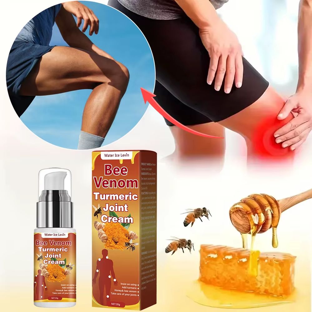 Bee Venom & Turmeric Joint Cream – Hypoallergenic Soothing Moisturizer with Natural Honey & Glycerin for All Skin Types