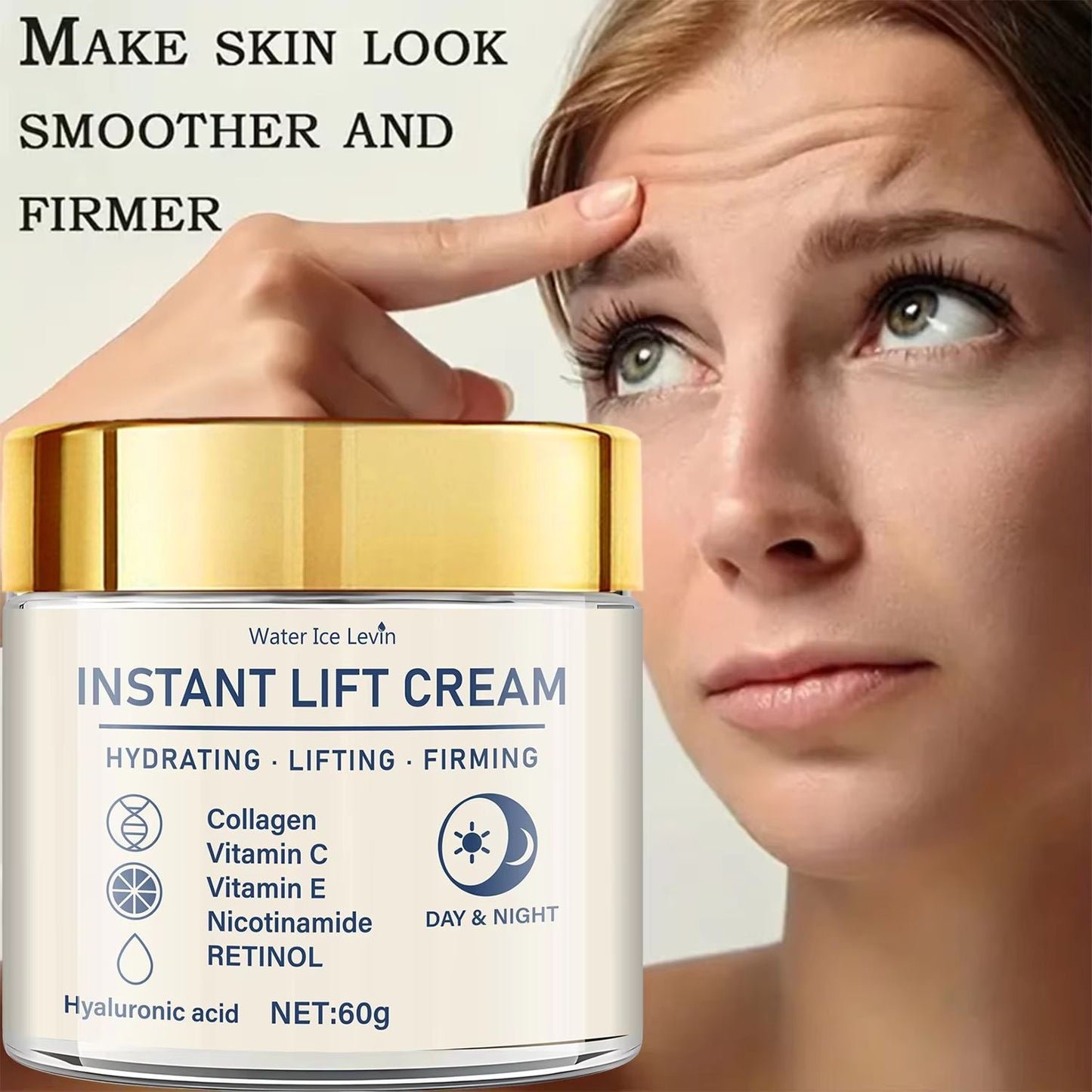 Facial Firming Lifting Cream – Hyaluronic Acid & Retinol Rich Moisturizer for Firming, Lifting & Daily Skin Care