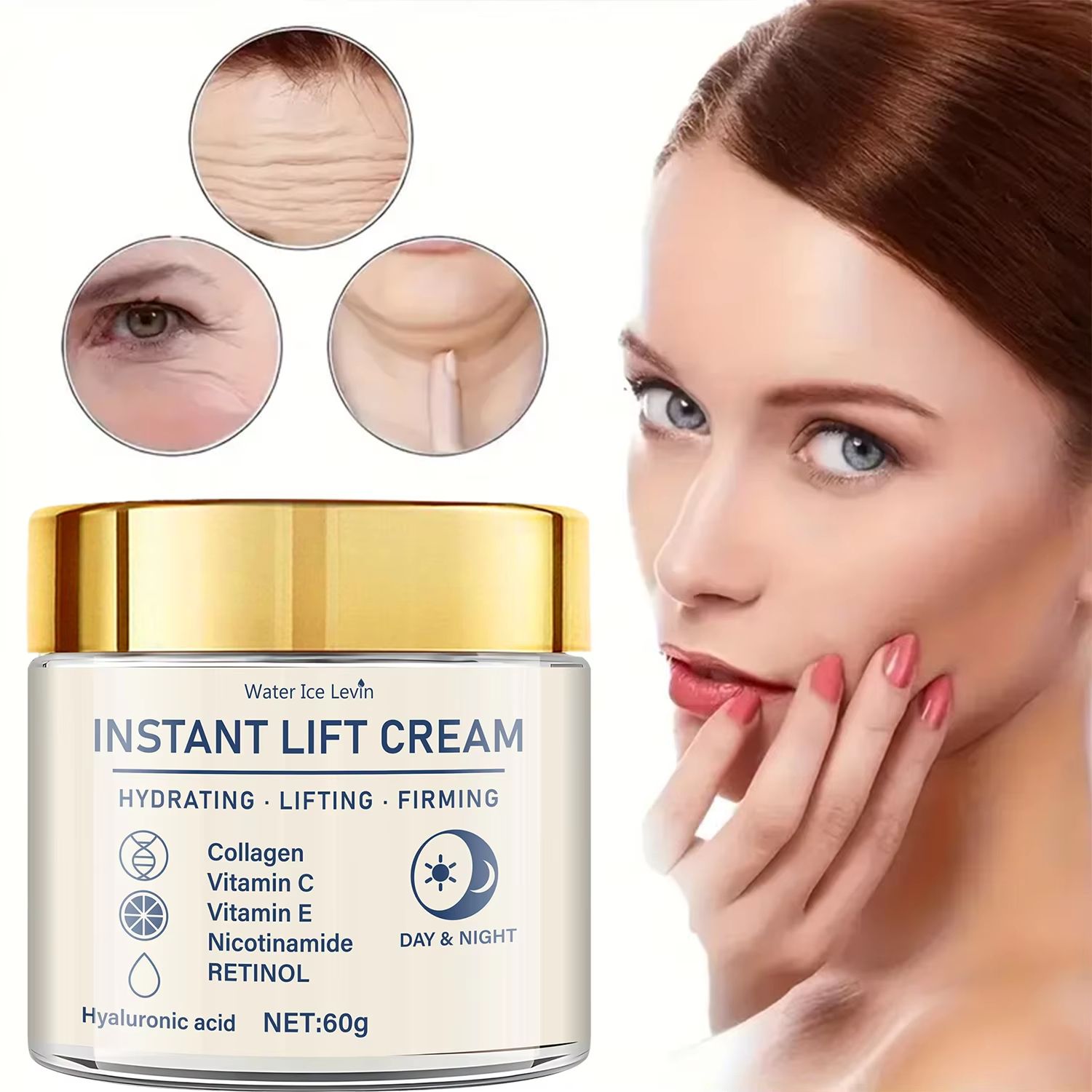 Facial Firming Lifting Cream  Hyaluronic Acid  Retinol Rich Moisturizer For Firming Lifting  Daily  5