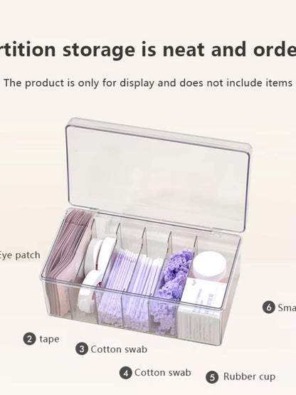 Large Eyelash Extension Storage Box With Cover  Acrylic Organizer For Lashes Glue  Tweezers 3