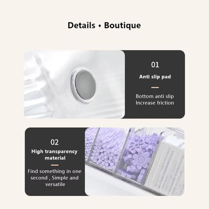 Large Eyelash Extension Storage Box With Cover  Acrylic Organizer For Lashes Glue  Tweezers 4