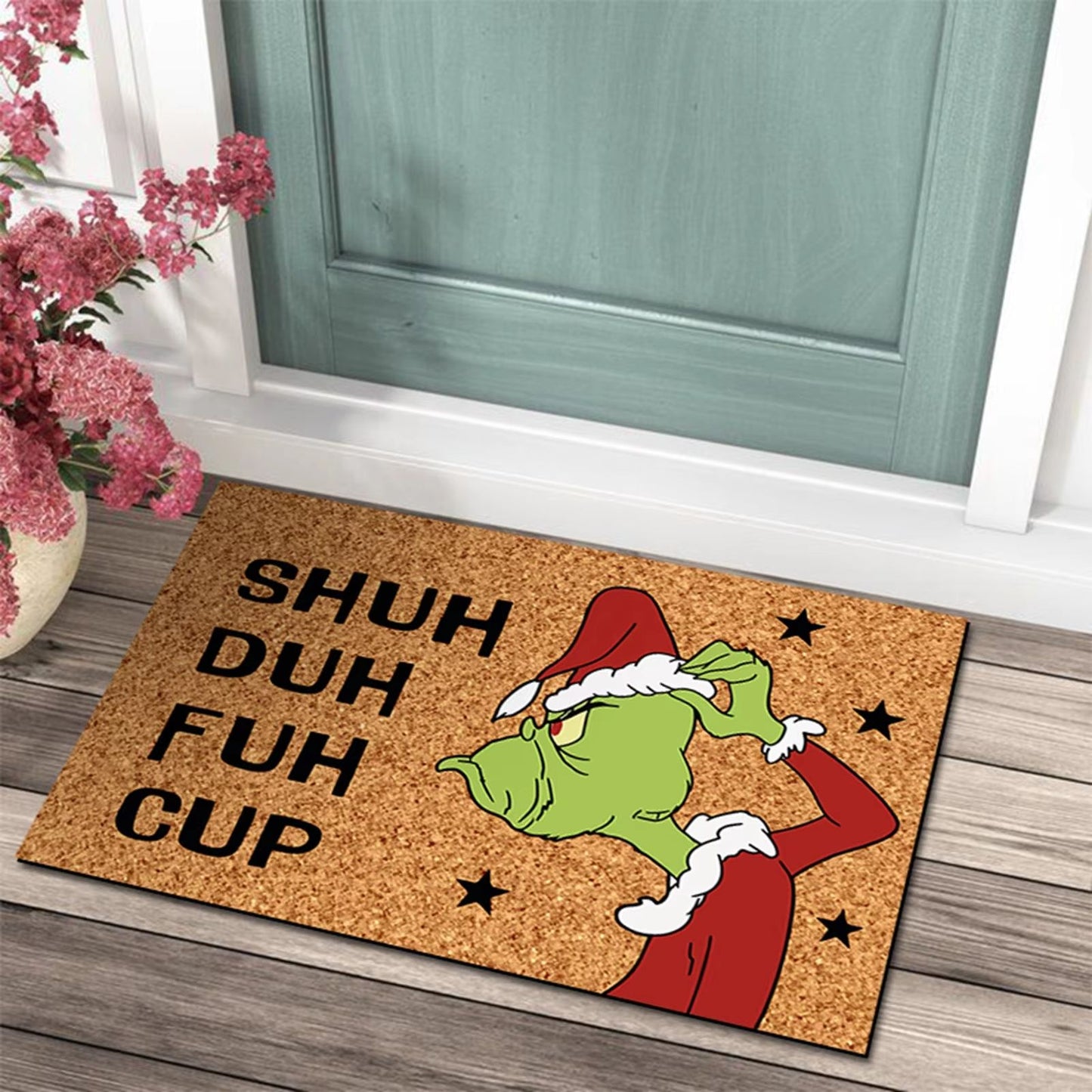 Christmas Door Mat  Outdoor Welcome Mat For Front Door Funny AntiSlip Rug 237 X 159 Inch 9
