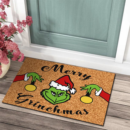 Christmas Door Mat  Outdoor Welcome Mat For Front Door Funny AntiSlip Rug 237 X 159 Inch 11