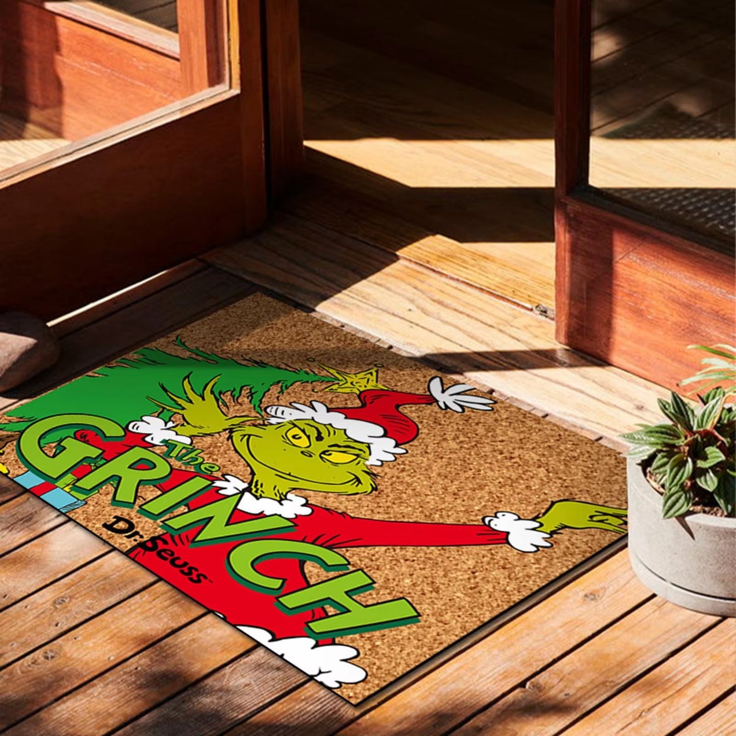 Christmas Door Mat  Outdoor Welcome Mat For Front Door Funny AntiSlip Rug 237 X 159 Inch 1