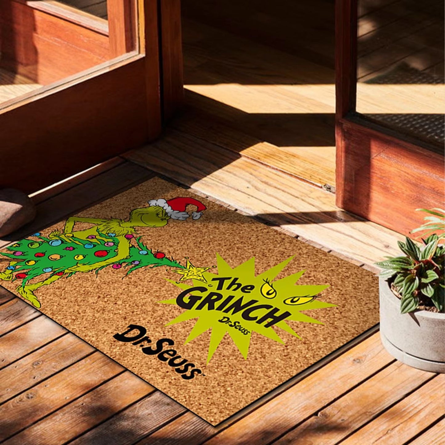 Christmas Door Mat  Outdoor Welcome Mat For Front Door Funny AntiSlip Rug 237 X 159 Inch 2