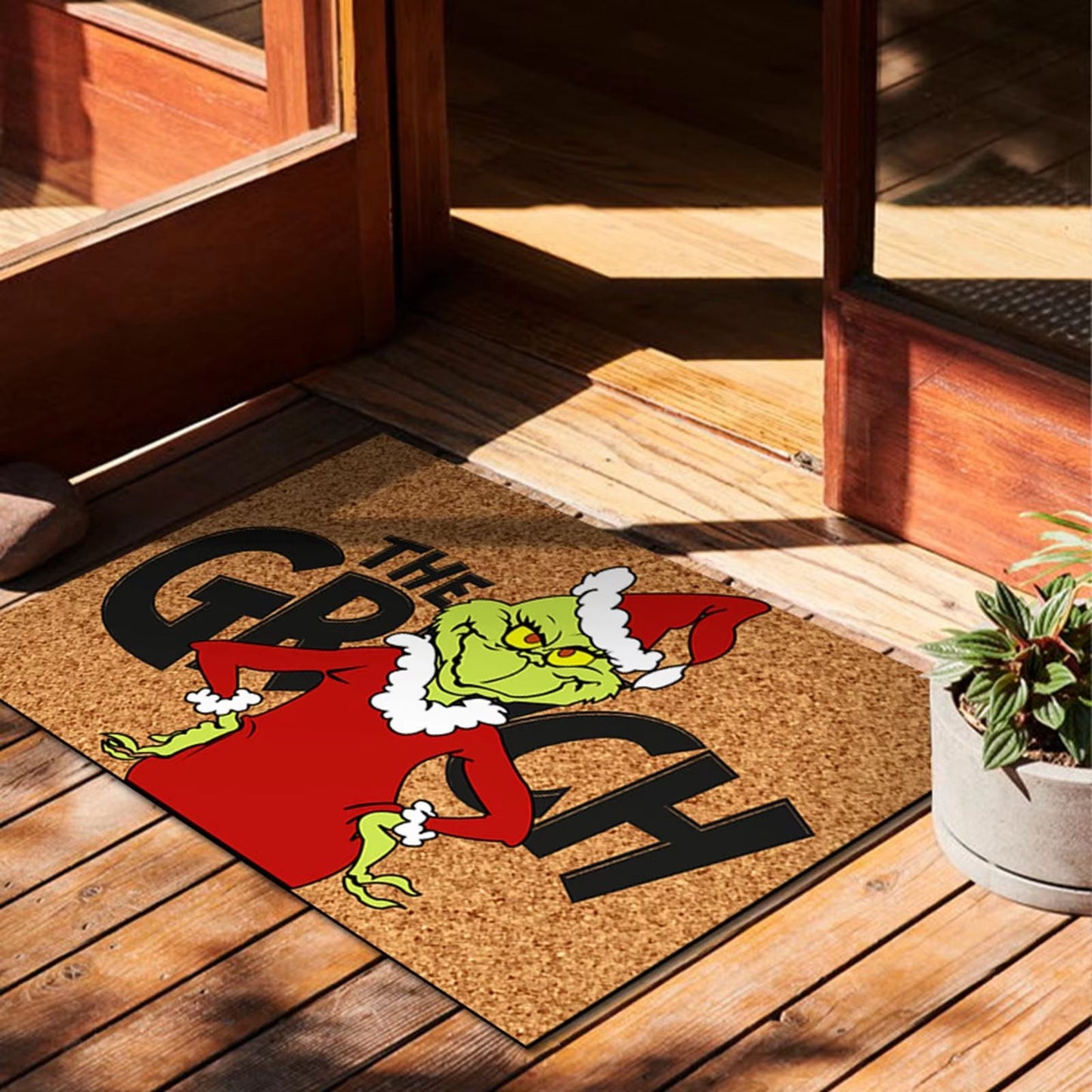Christmas Door Mat  Outdoor Welcome Mat For Front Door Funny AntiSlip Rug 237 X 159 Inch 3