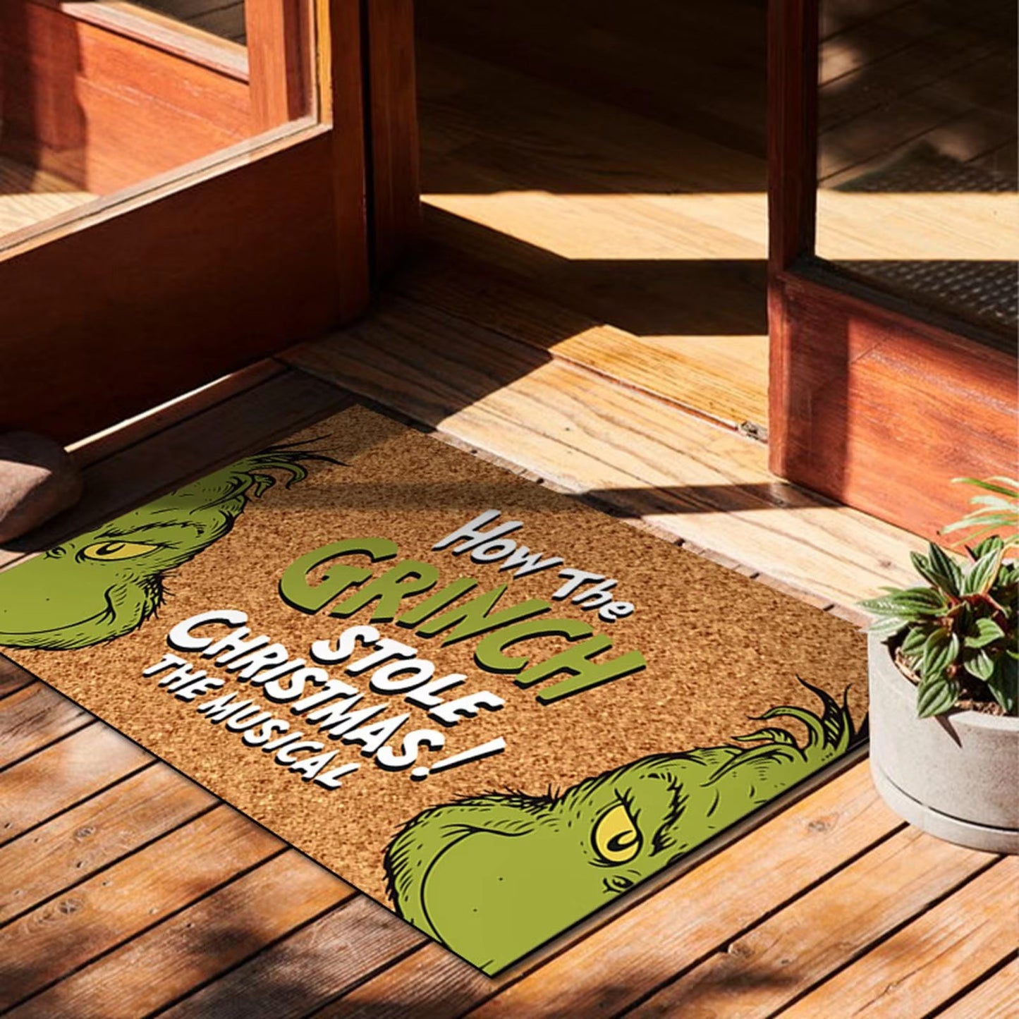 Christmas Door Mat  Outdoor Welcome Mat For Front Door Funny AntiSlip Rug 237 X 159 Inch 4