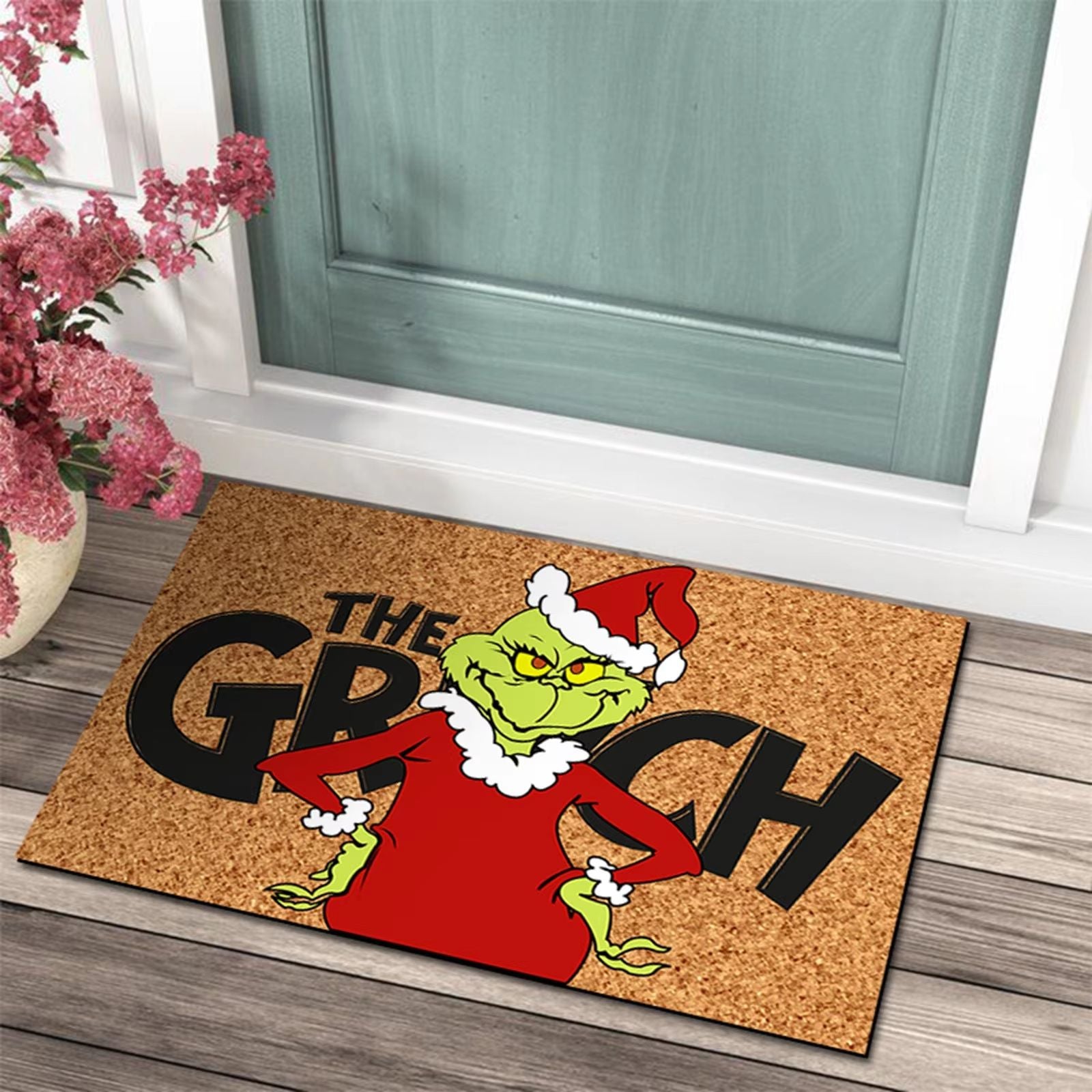 Christmas Door Mat  Outdoor Welcome Mat For Front Door Funny AntiSlip Rug 237 X 159 Inch 7