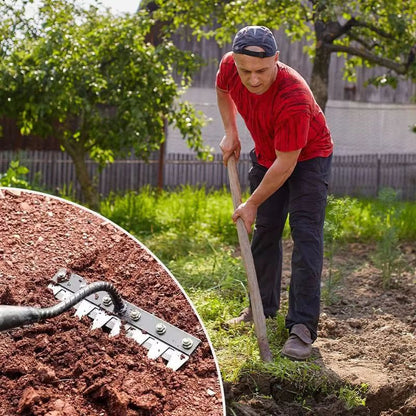 5678 Teeth Agricultural Rake  Manganese Steel Soil Loosening  Weeding Tool MultiUse Agricultural St 3