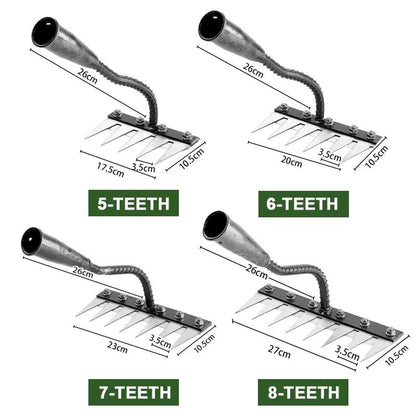 5678 Teeth Agricultural Rake  Manganese Steel Soil Loosening  Weeding Tool MultiUse Agricultural St 5