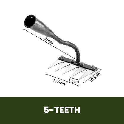 5678 Teeth Agricultural Rake  Manganese Steel Soil Loosening  Weeding Tool MultiUse Agricultural St 6