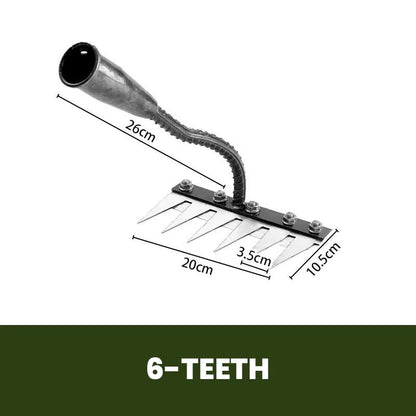 5678 Teeth Agricultural Rake  Manganese Steel Soil Loosening  Weeding Tool MultiUse Agricultural St 7