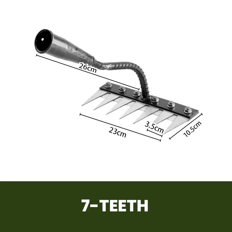 5678 Teeth Agricultural Rake  Manganese Steel Soil Loosening  Weeding Tool MultiUse Agricultural St 8
