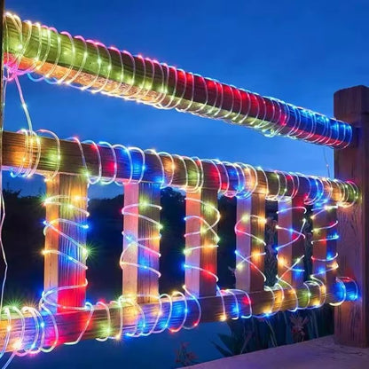 LED Solar Rope Lights  50100200 LEDs Waterproof Outdoor String Lights With 8 Modes For Garden Chris 1