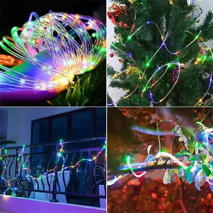 LED Solar Rope Lights  50100200 LEDs Waterproof Outdoor String Lights With 8 Modes For Garden Chris 2