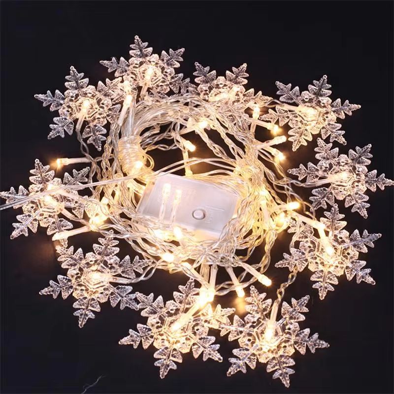 32M Christmas Snowflakes LED String Lights  Flashing Fairy Curtain Lights Waterproof For Holiday Pa 4