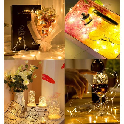 5M LED Fairy Lights  Battery Operated Copper Wire Garland String Lights For Outdoor Garden Party We 3