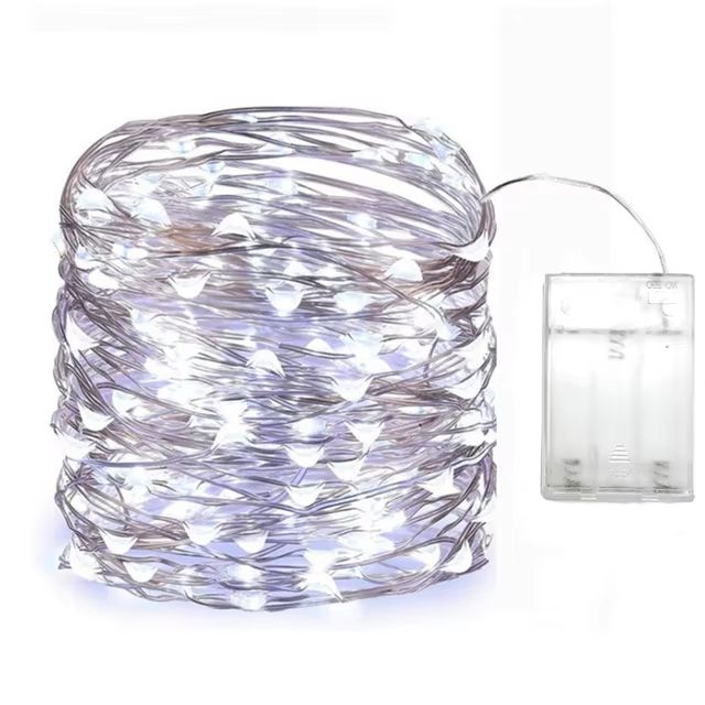 5M LED Fairy Lights  Battery Operated Copper Wire Garland String Lights For Outdoor Garden Party We 8