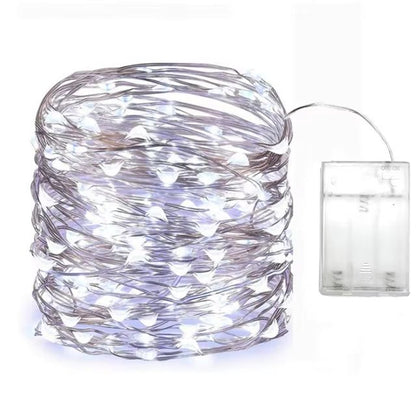5M LED Fairy Lights  Battery Operated Copper Wire Garland String Lights For Outdoor Garden Party We 8