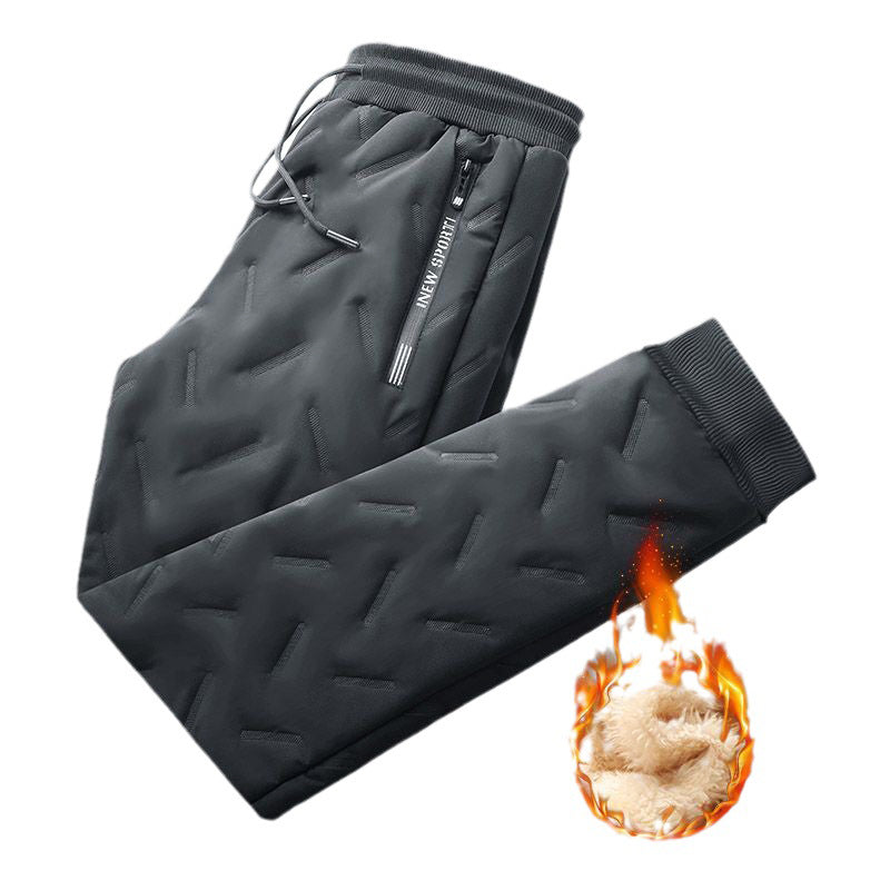 Ladies Plush Sports Long Drawstring Pant, Winter Thickened Women Pants, Solid Color Long Warm Straight Trousers