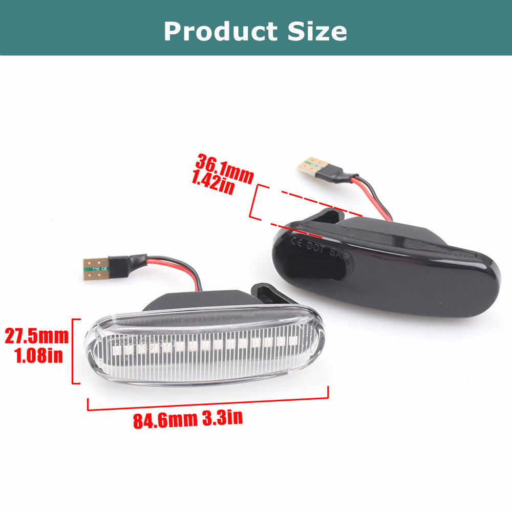 LED Turn Signal Repeater Dynamic Side Marker Light Fits Fiat Panda Grande Punto Evo Doblo Linea Fio 5