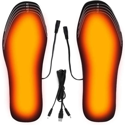 Electric Foot Heated Insoles, USB Winter Warm Feet Pad, Warming Sock Mat, Outdoor Sports Heating Shoe Insole