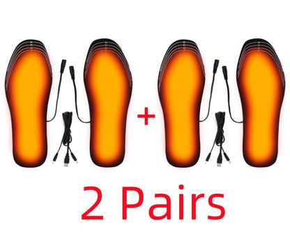 Electric Foot Heated Insoles USB Winter Warm Feet Pad Warming Sock Mat Outdoor Sports Heating Shoe