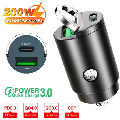 Fast Charging Car USB Type C Charger, PD Mini Car Charger, Compatible with Xiaomi Samsung Huawei iPhone