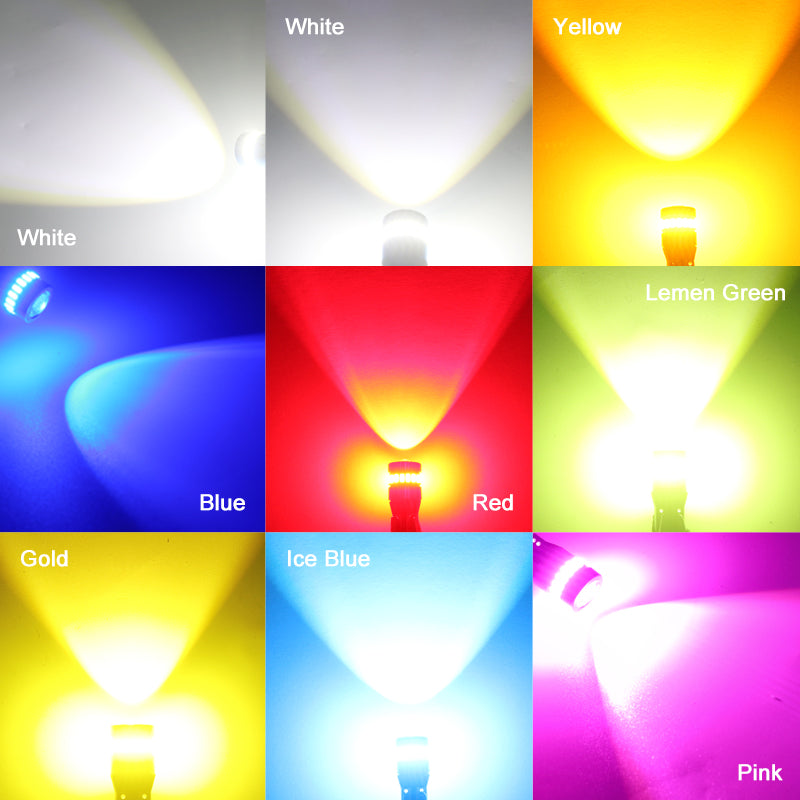 Canbus Light Bulbs Flash Strobe Parking Wedge Lamps Car Clearance Lights White Red Yellow Ice Blue 4