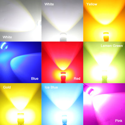 Canbus Light Bulbs Flash Strobe Parking Wedge Lamps Car Clearance Lights White Red Yellow Ice Blue 4