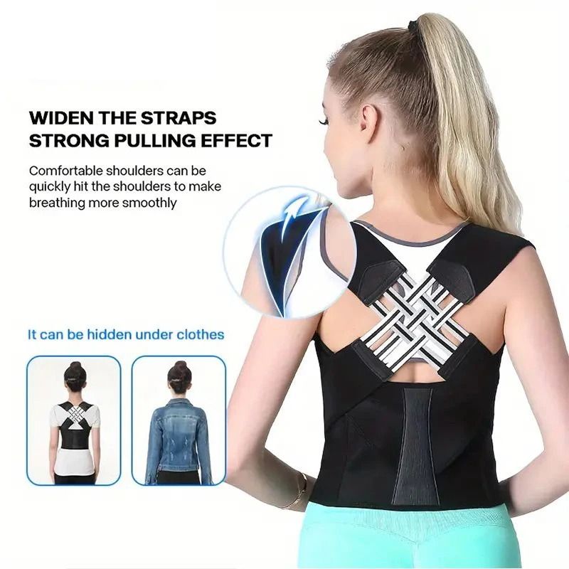 Back Brace Posture Corrector For Women And Men Adjustable Upper And Lower Back Support 3