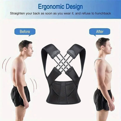Back Brace Posture Corrector For Women And Men Adjustable Upper And Lower Back Support 5
