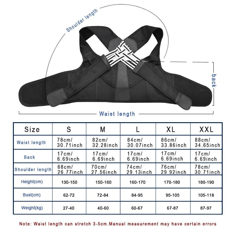 Back Brace Posture Corrector For Women And Men Adjustable Upper And Lower Back Support 6