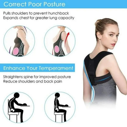 Back Posture Correction Belt For Men And Women Adjustable Shoulder Support Brace 2