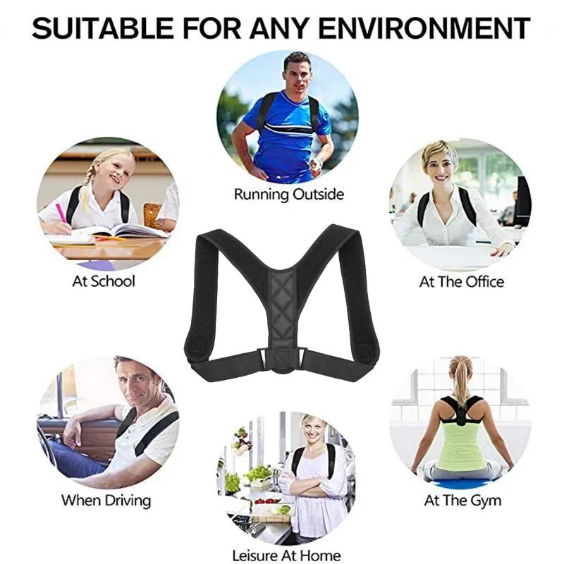 Back Posture Correction Belt For Men And Women Adjustable Shoulder Support Brace 4