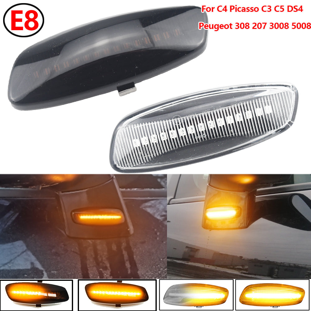 Sequential LED Side Marker Light, Dynamic Turn Signal Blinker for Cars