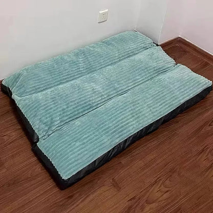 Corduroy Dog Bed, Winter Warm Pet Sleeping Mat, Soft Pet Mat for Dogs, Detachable Washable Puppy Bed