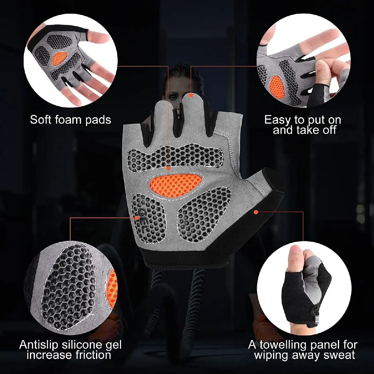 Fitness Cycling Gloves For Men And Women Breathable Anti Slip Training Gloves 1