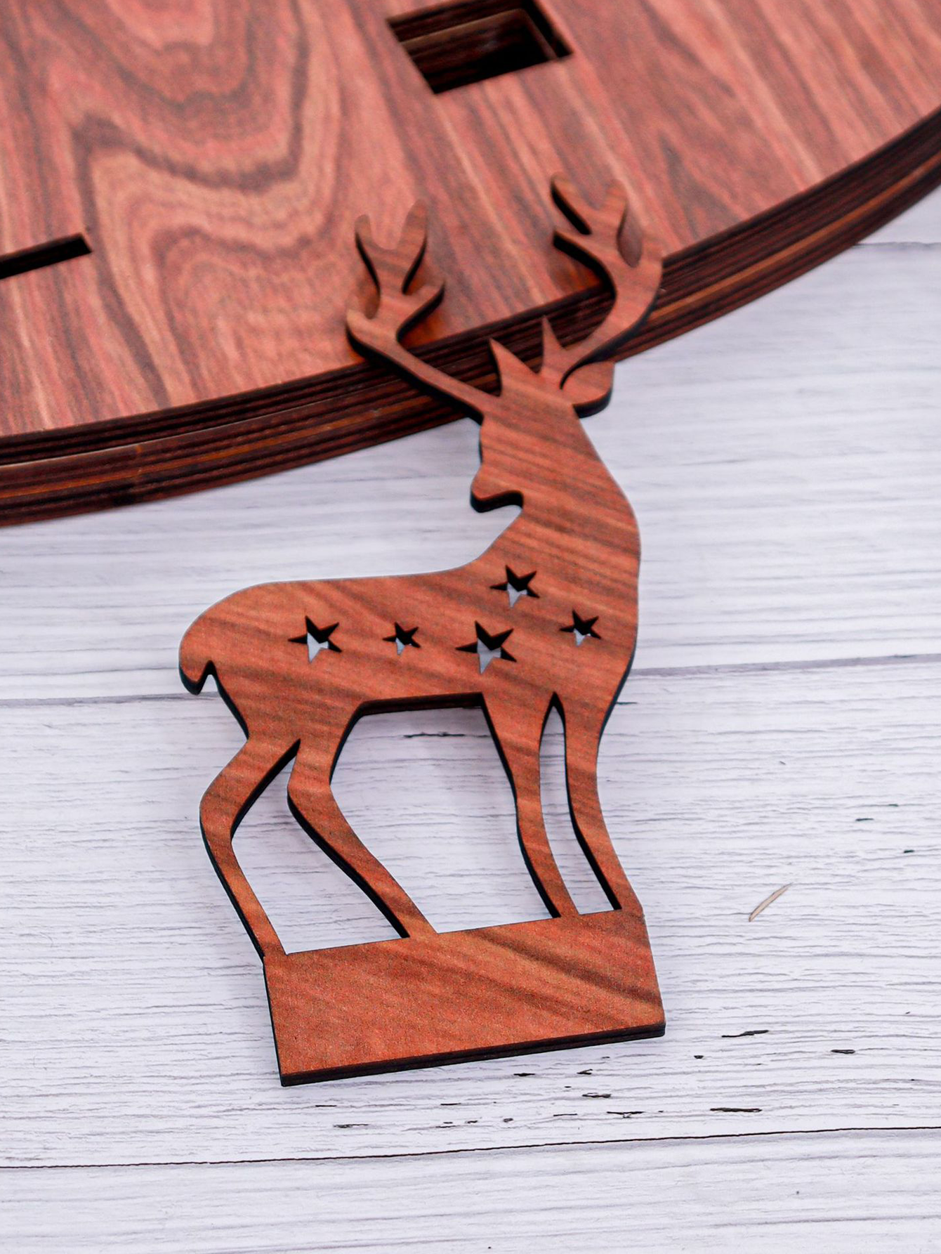 Christmas Tree Shape Luminous Wooden Nativity Scene Ornaments Elk Christmas Decorations Ornaments P 3