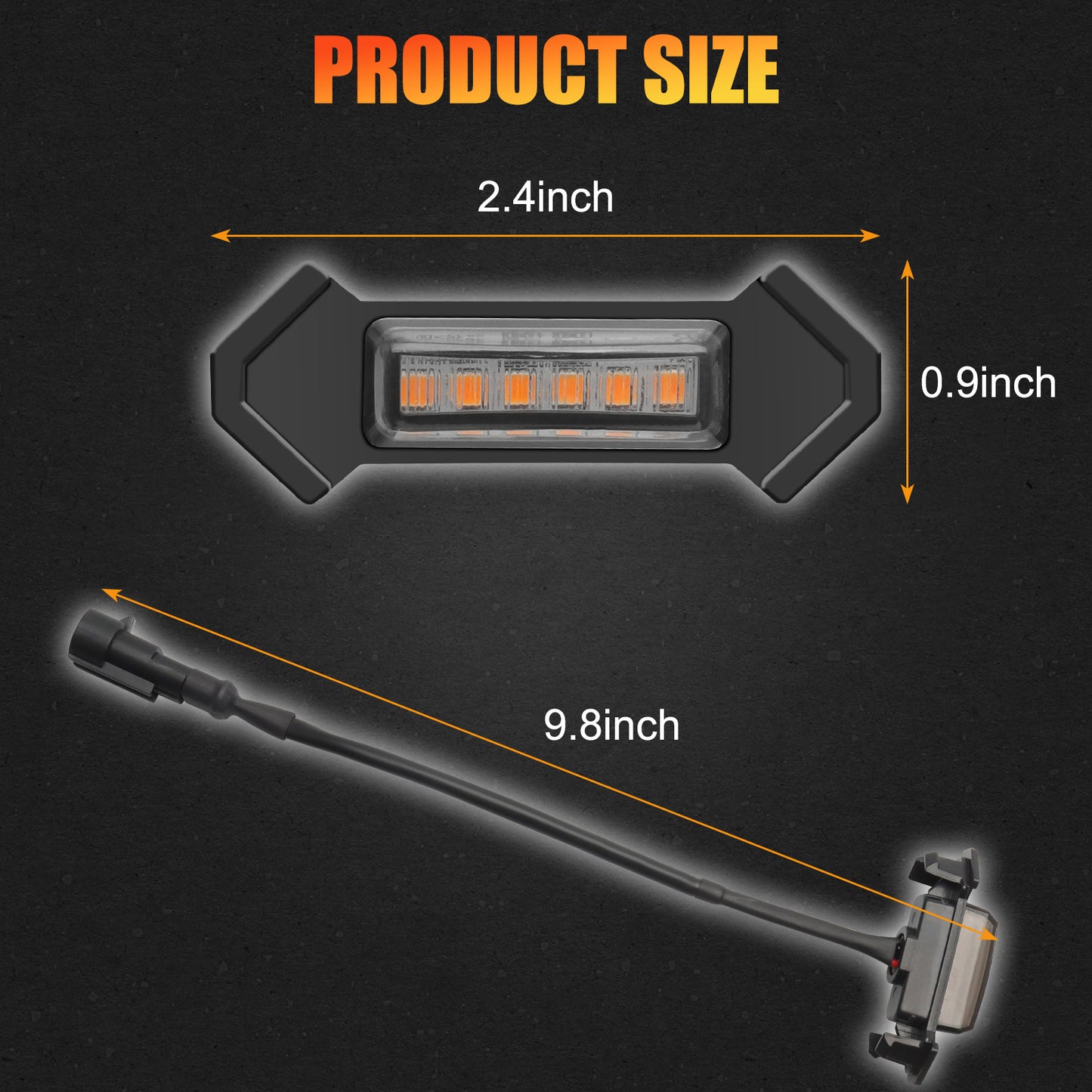 LED Front Grill Light Universal Car Grille Light DRL Daytime Running Lamp 4