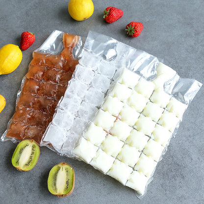 Bag Box Disposable Ice Cube Mold Self-Sealing Ice Making Bags Edible Frozen Ice Tray Bag Lattice Ice Cube Maker
