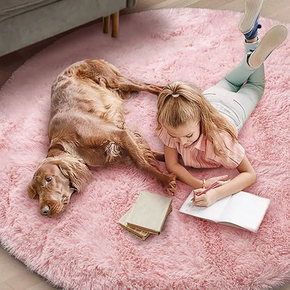 Super Soft Plush Round Rug Mat For Bedroom And Living Room Decoration 2