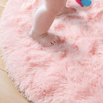 Super Soft Plush Round Rug Mat For Bedroom And Living Room Decoration 4