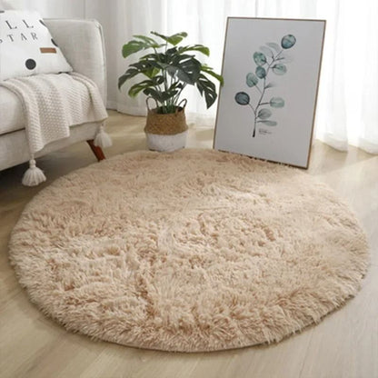 Super Soft Plush Round Rug Mat For Bedroom And Living Room Decoration 7