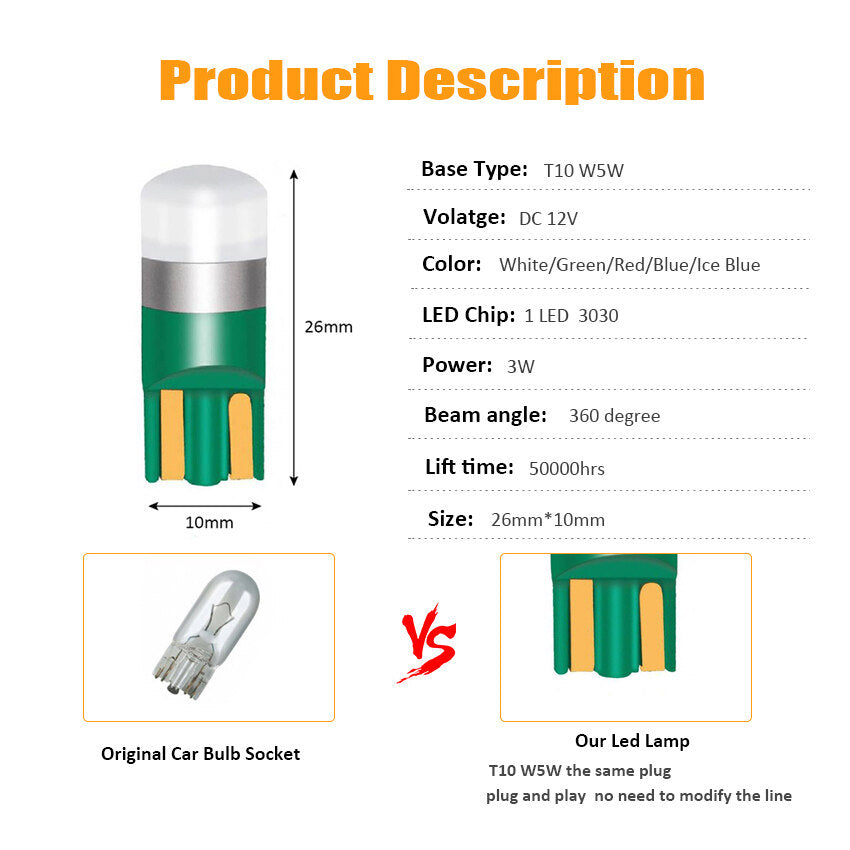 SMD LED Car Dome Light Super Bright Auto Reading Lamp Vehicle Door Bulb White 5