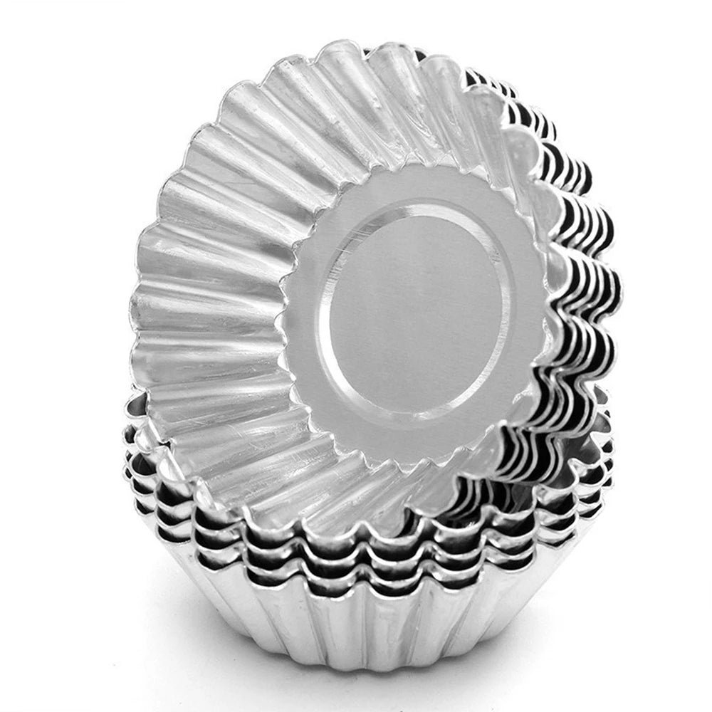 Reusable Stainless Steel Egg Tart Mold, Baking Accessories Cookie Pudding Mould, Mooncake Mold Pastry Tools Cake Molds