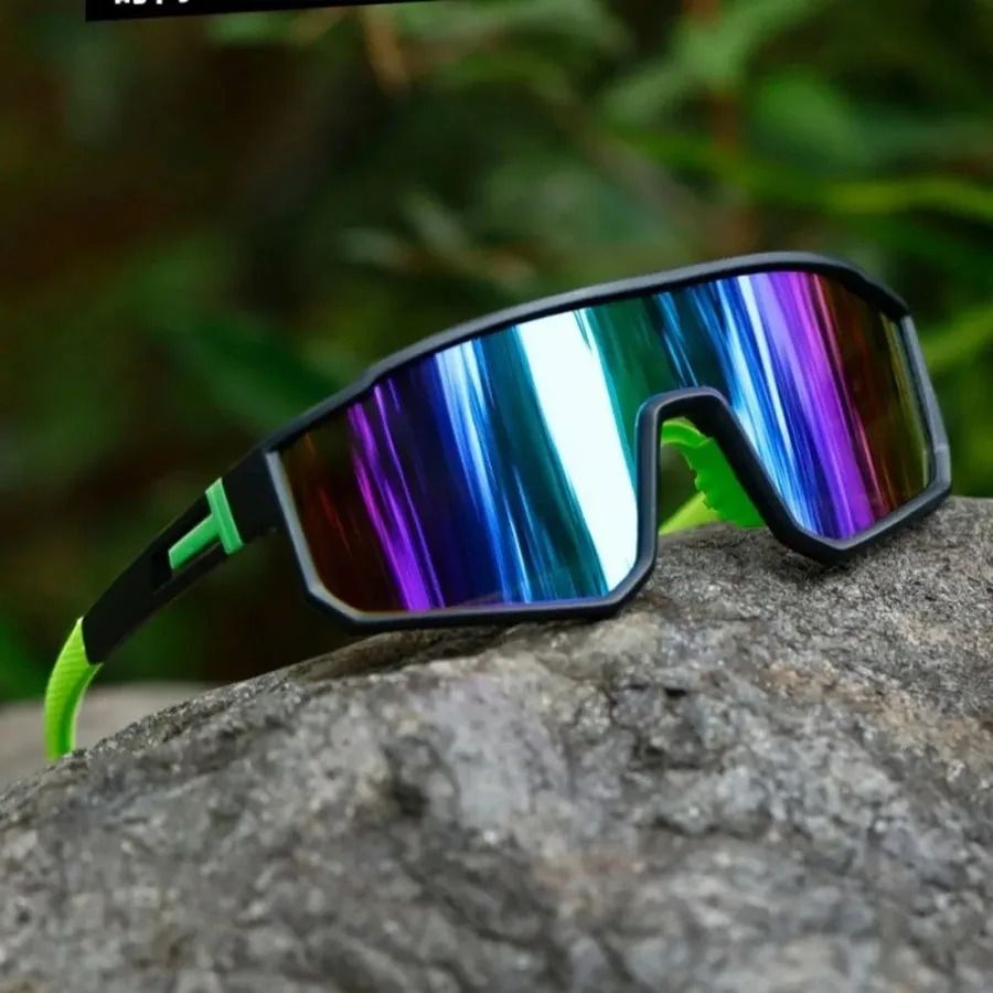 Mens Oversized Cycling Sunglasses Windproof UV Protection Sports Glasses For Outdoor Riding 2