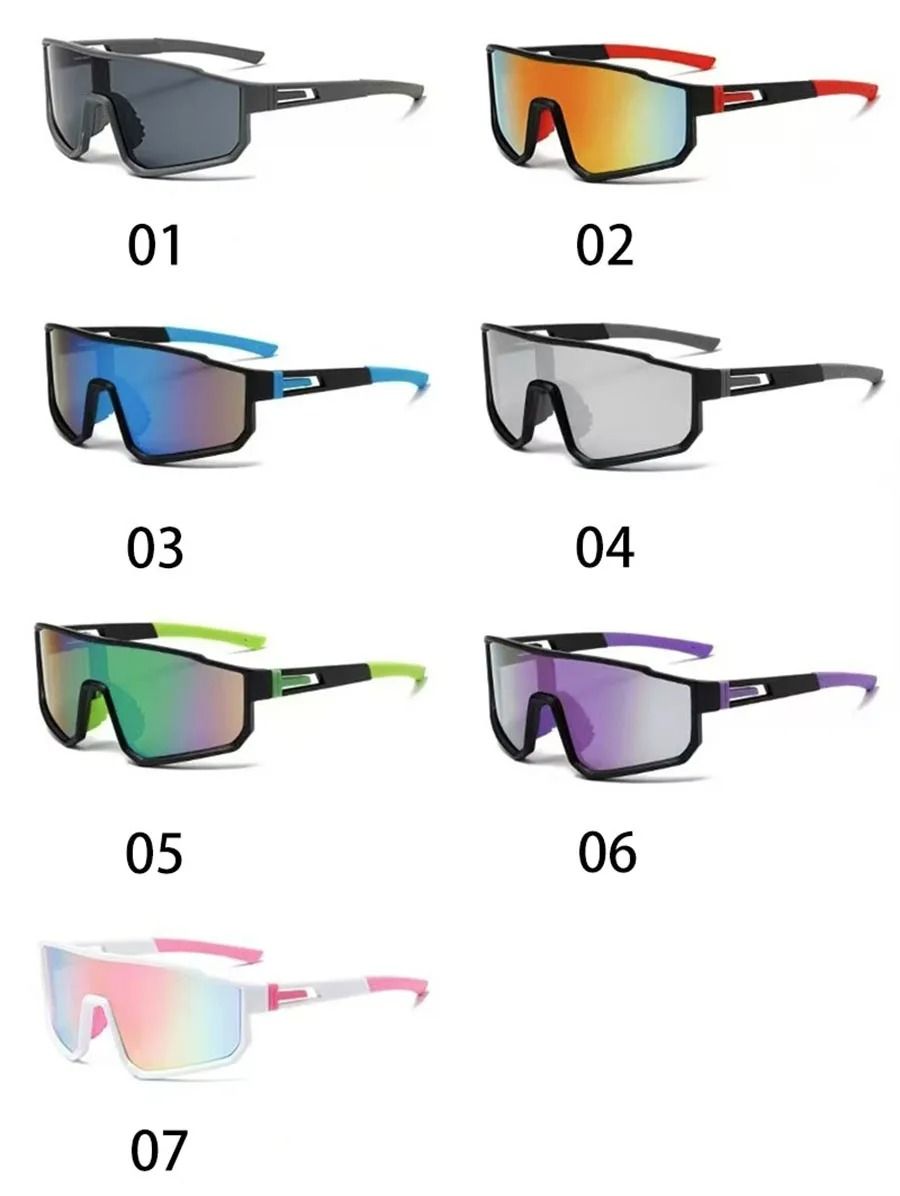 Mens Oversized Cycling Sunglasses Windproof UV Protection Sports Glasses For Outdoor Riding 5