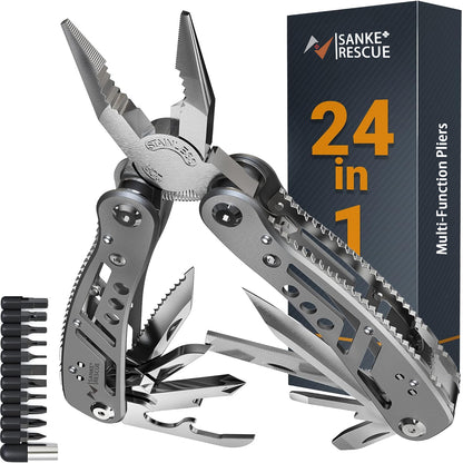 Professional Electrician 24 in 1 Universal Diagonal Pliers, Anti Slip Hardware Wire Cutters, Durable Repair Tools