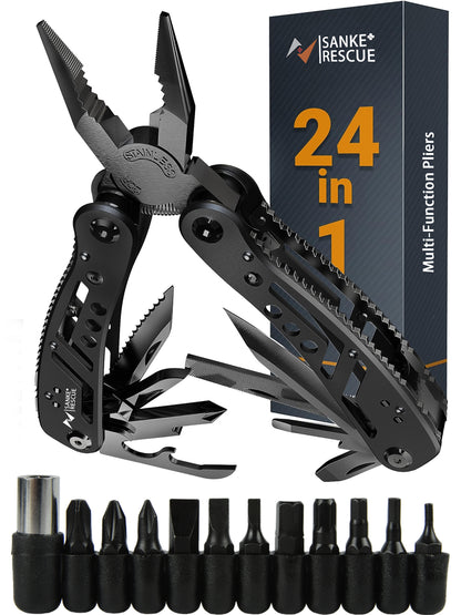 Professional Electrician 24 in 1 Universal Diagonal Pliers, Anti Slip Hardware Wire Cutters, Durable Repair Tools